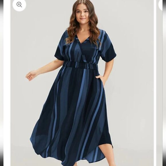 NWT BloomChic blue striped dress - Picture 1 of 10